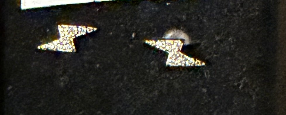 Gold and Diamond Lightning earrings