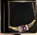 Vintage Amethyst and diamond necklace