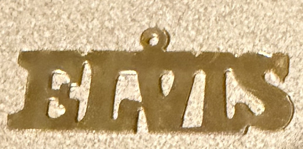 Vintage Elvis Gold Tone Medallion