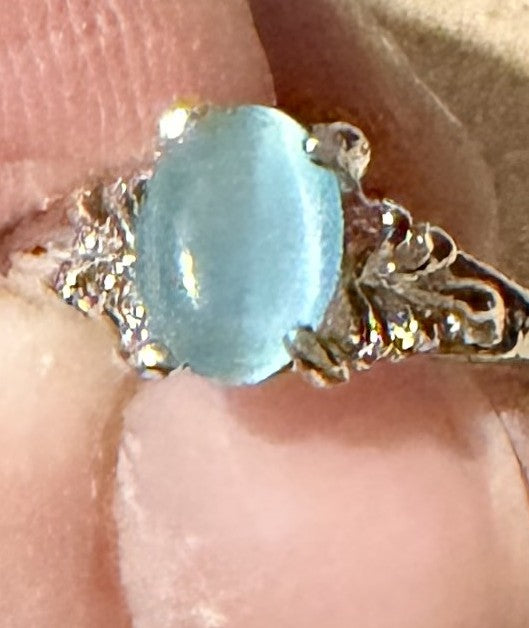Powder Blue Oval Stone