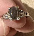 Oval cut Smokey stone ring